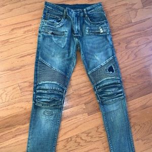 Balmain biker style jeans size 31 BRAND NEW